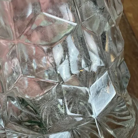 Fostoria American‎ Vintage MCM flared crystal clear glass flower vase - Picture 9 of 10